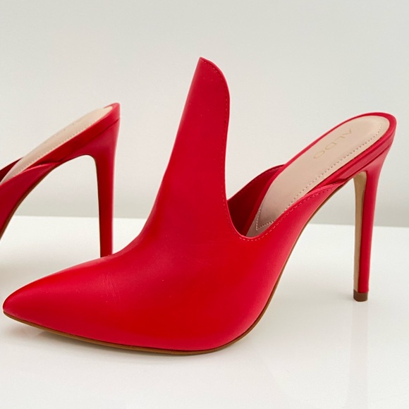 Red Stiletto Mules by Aldo - Picture 2 of 9